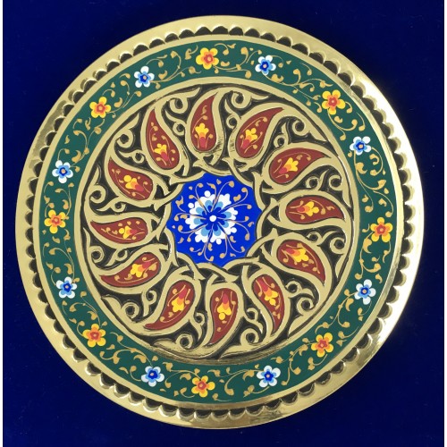 Декоративная тарелочка из меди "Миндаль"  