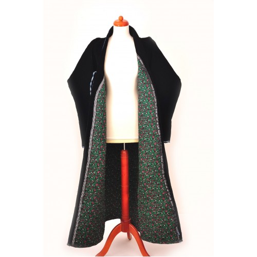 Узбекский халат-чапан стеганный черный