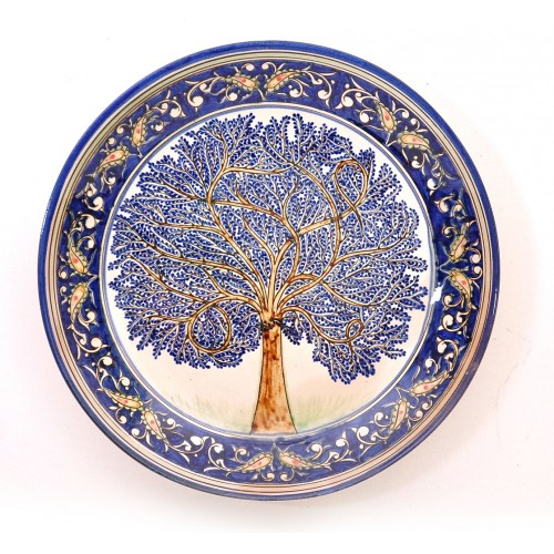 Тарелка риштанская для декора "Древо жизни"