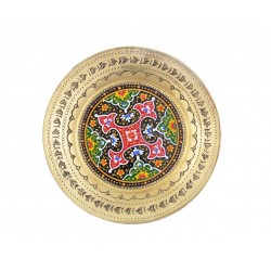 Декоративная навесная тарелочка из меди "Восточная сказка"
