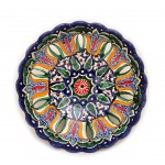 Фруктовая тарелка с рифлеными краями из керамики   