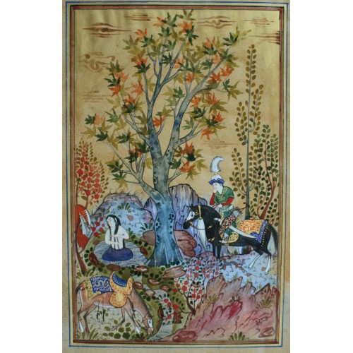 Cреднеазиатская миниатюра "Купание Ширин"